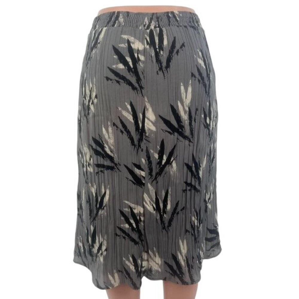 Vintage Y2K Urban Outfitters Gray Printed Flowy Chiffon Elasticized Midi Skirt - Picture 8 of 12